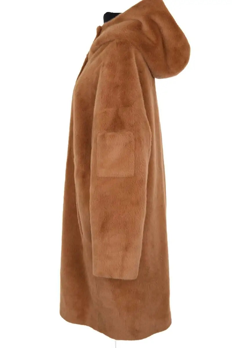 Manteau Max & Moi Camel en Synthétique