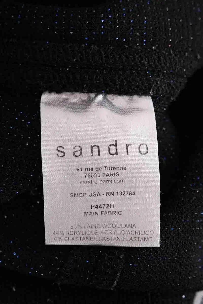 Legging Sandro Noir en Laine