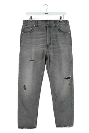 Jean droit Saint Laurent Anthracite en Coton, taille XXS - Seconde Main