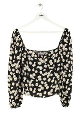 T-shirt Reformation Noir en Viscose, taille S - Seconde Main