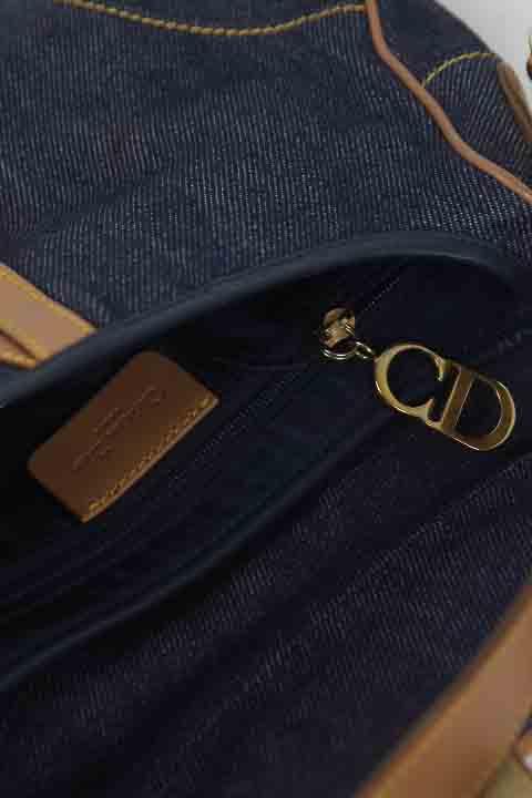 Porté épaule Dior Saddle Bleu