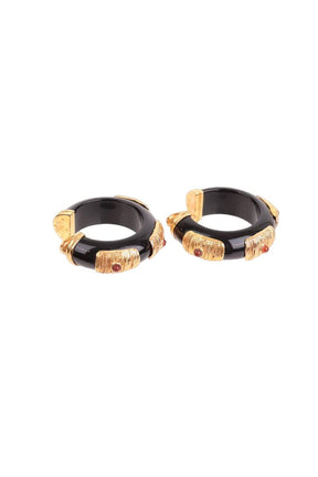 Boucles d'oreilles Gas Bijoux  Noir