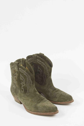 Bottes western en daim