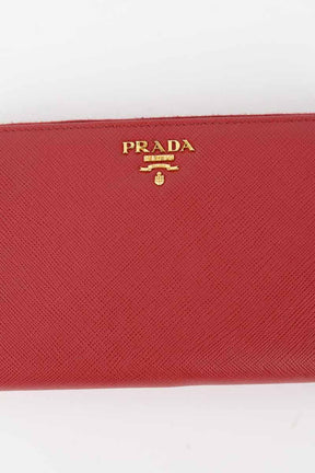 Portefeuille en cuir  Prada  Rouge