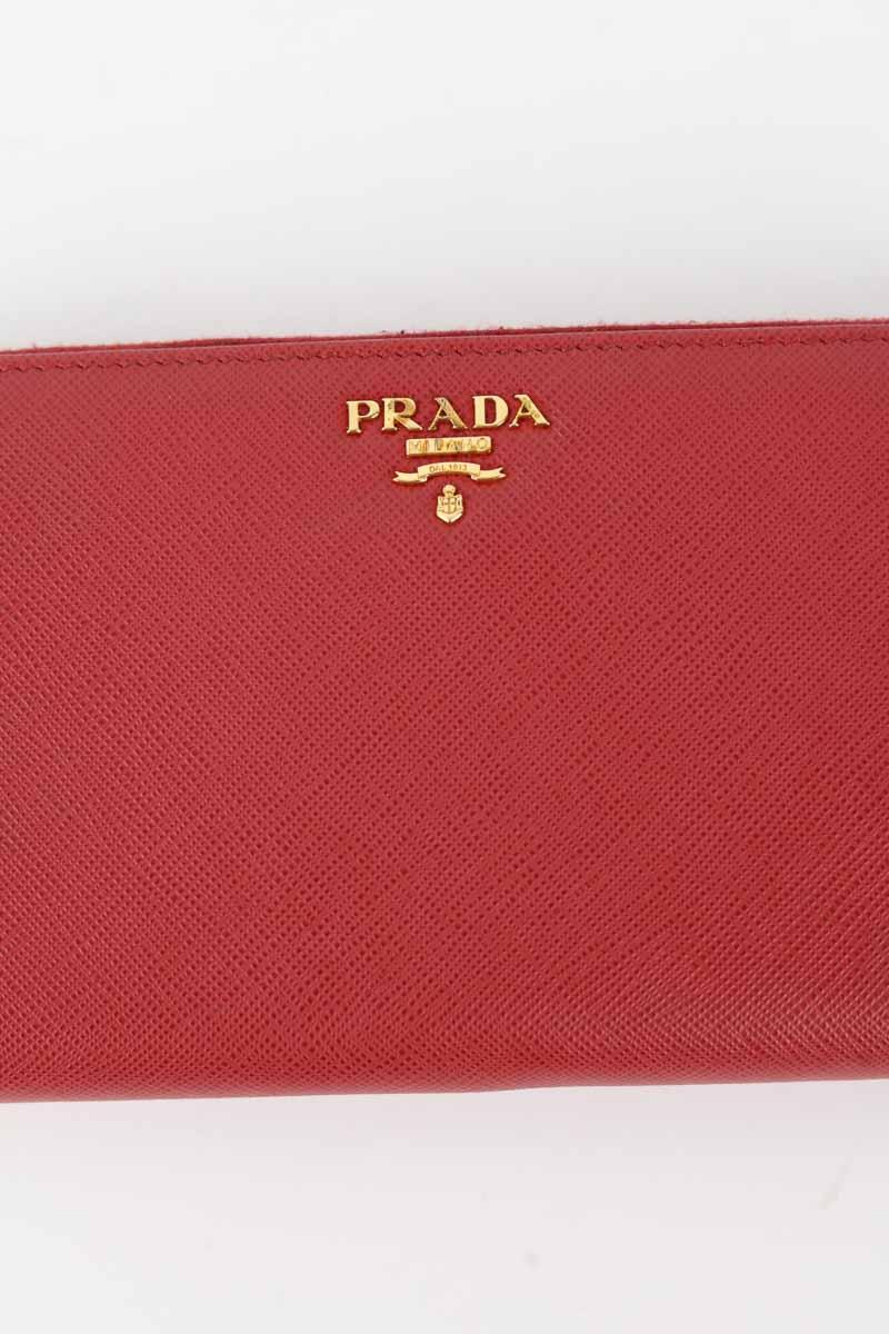 Portefeuille en cuir  Prada  Rouge