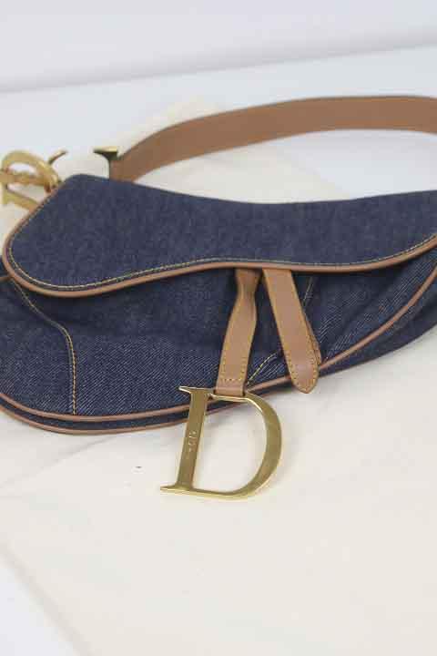 Porté épaule Dior Saddle Bleu