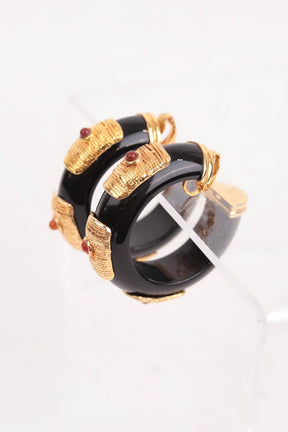 Boucles d'oreilles Gas Bijoux  Noir