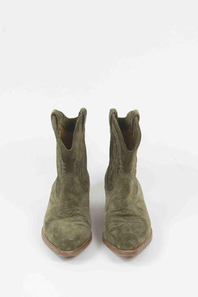 Bottes western en daim