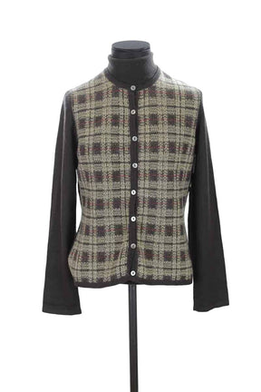 Gilet (cardigan) En Pure Cachemire Franck Namani - Taille 44 - Bleu - Made In Italy - Occasion Très Bon état