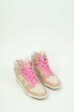 Baskets compensées - Modèle Wmns Dunk Sky High Desert Sand Gum Nike  Rose