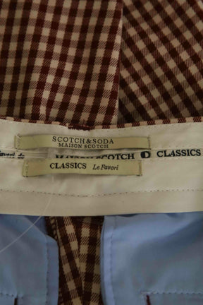 Pantalons Carot Scotch & Soda  Bordeaux