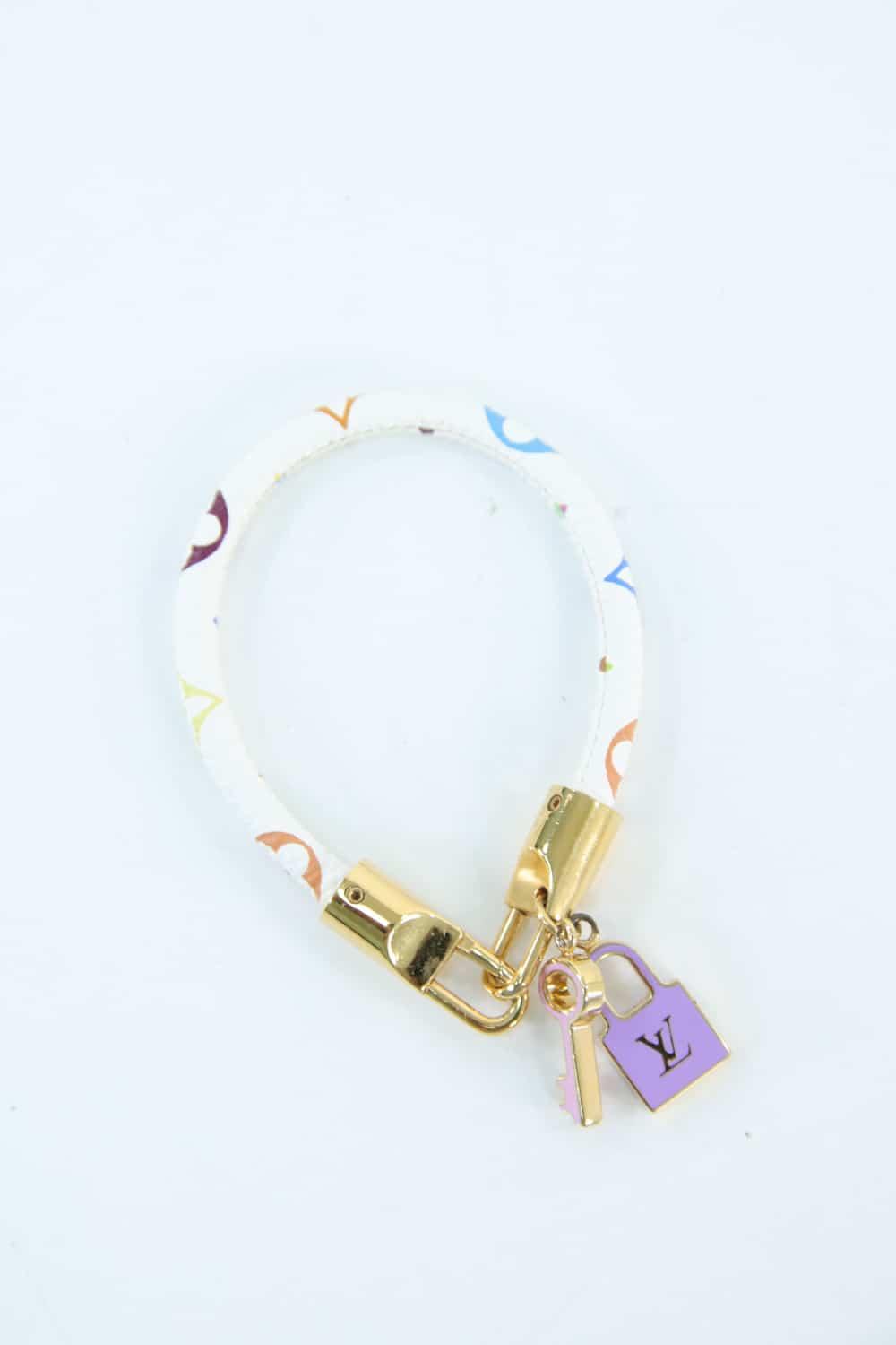 Louis Vuitton White Monogram Multicolore Luck It Bracelet