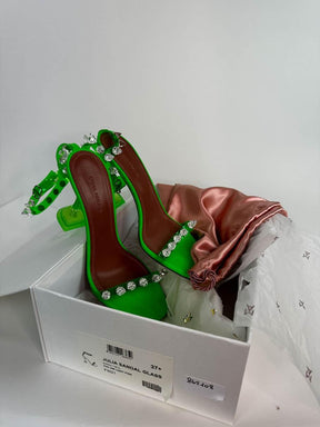 Sandales Amina Muaddi  Vert