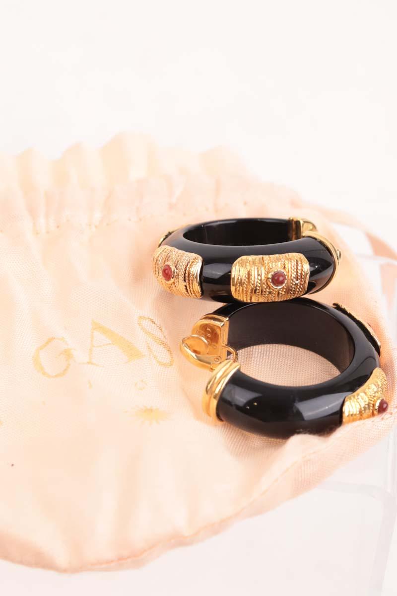 Boucles d'oreilles Gas Bijoux  Noir