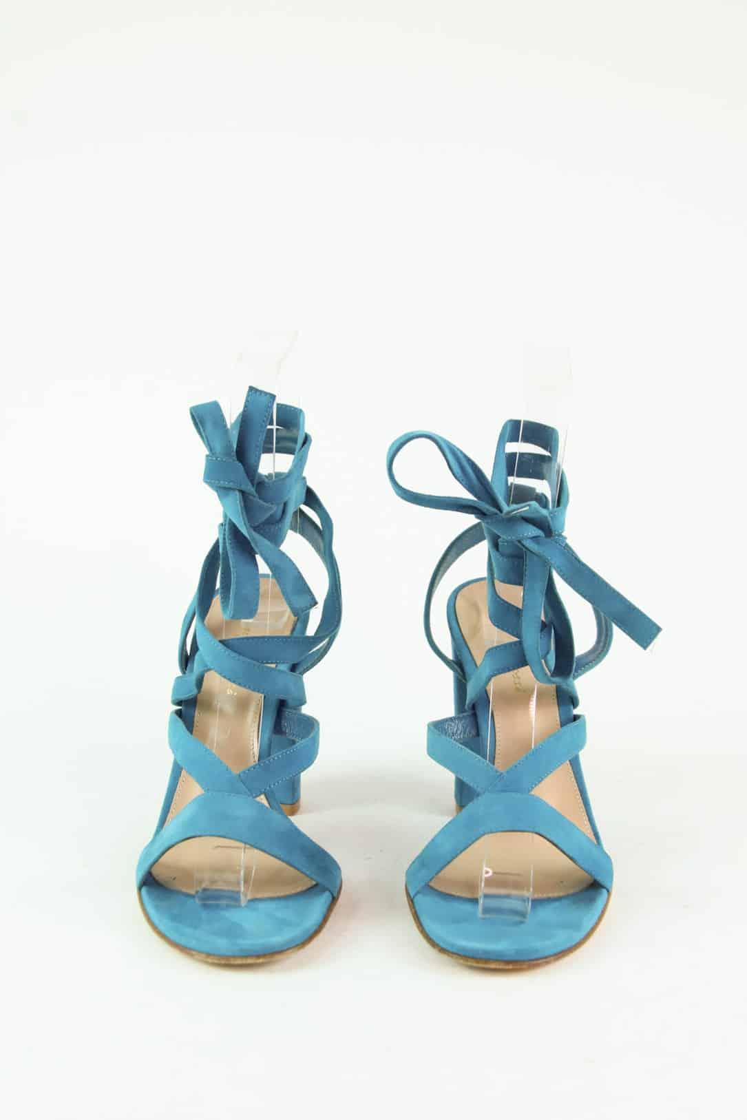 Sandales à talons lacets - Pointure 38 1/2 Gianvito Rossi  Bleu