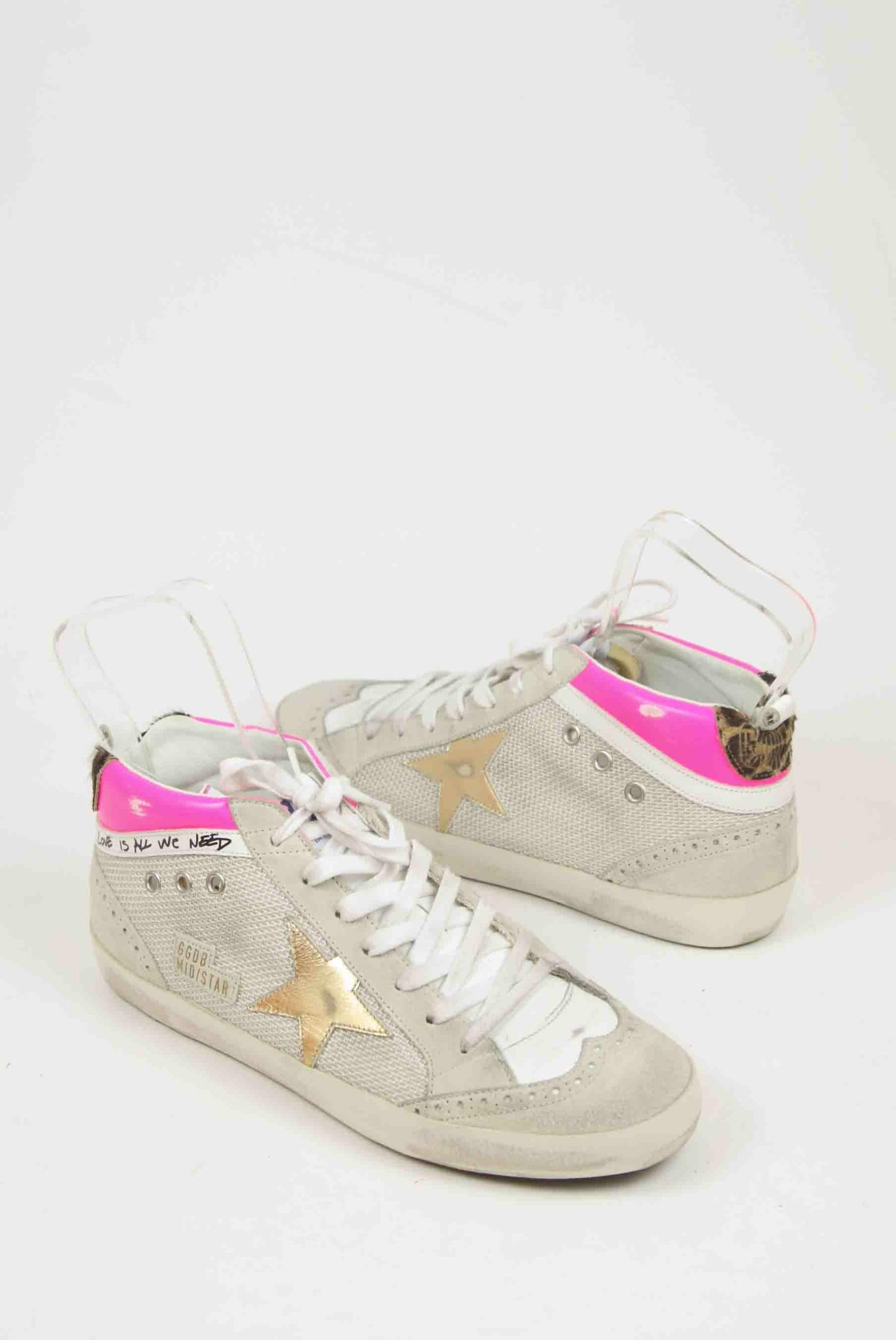 Baskets Golden Goose Mid Star Gris