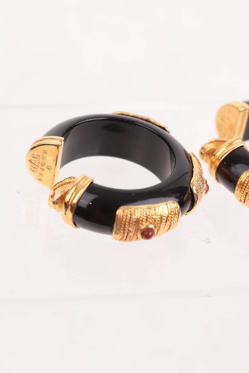 Boucles d'oreilles Gas Bijoux  Noir