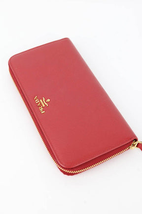 Portefeuille en cuir  Prada  Rouge