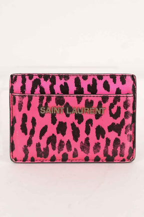 Porte-cartes Saint Laurent  Rose