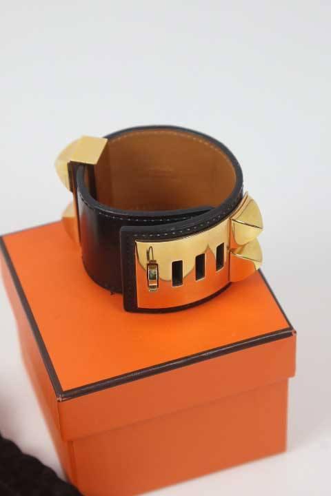 Bracelet Hermès Collier de chien Noir