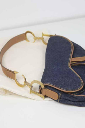 Porté épaule Dior Saddle Bleu