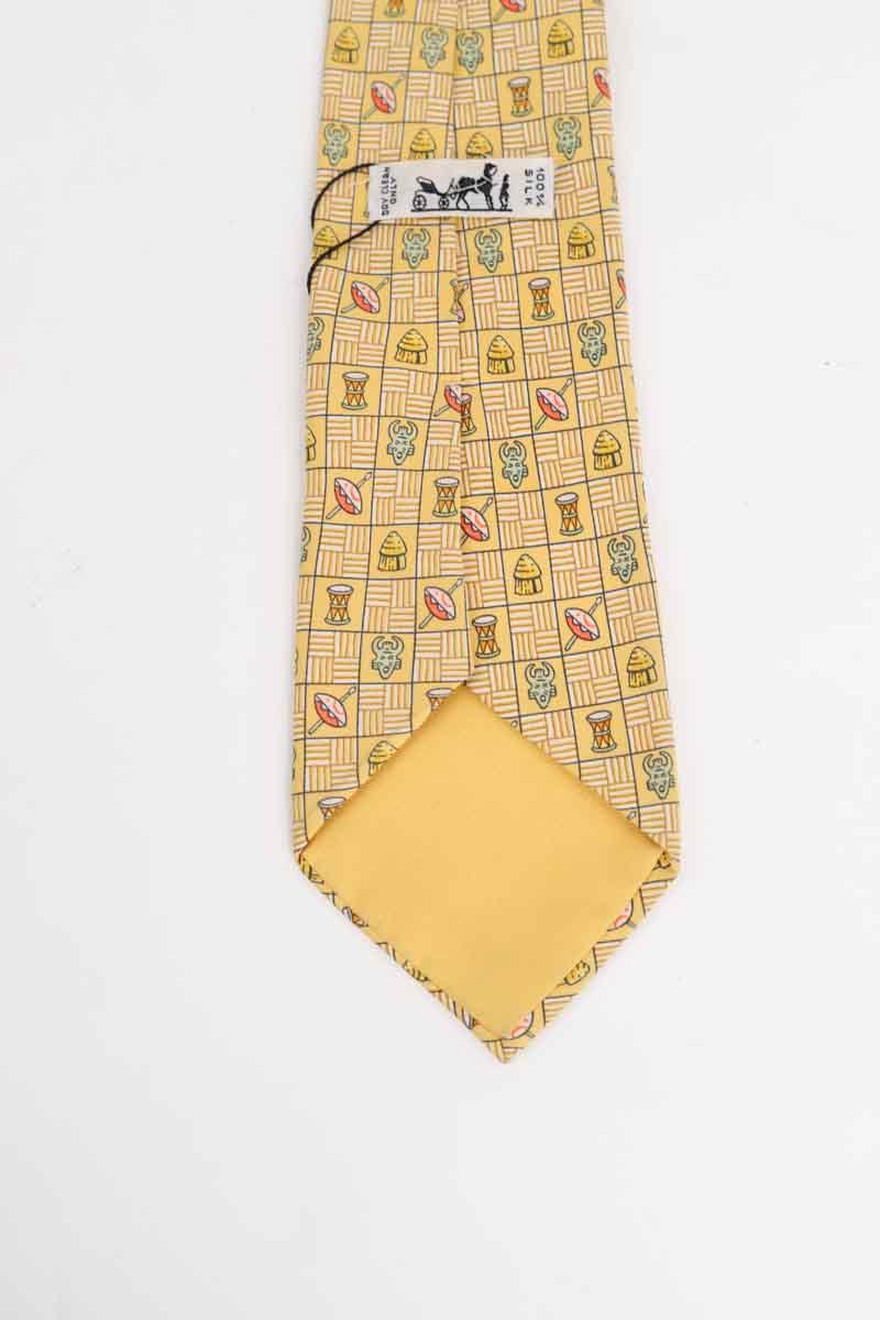 Cravate Hermès  Jaune