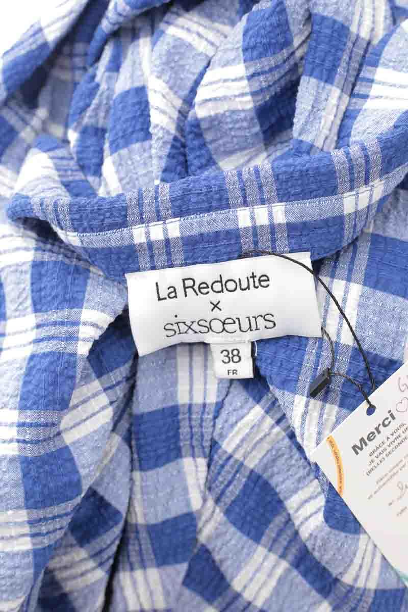 Chemise à Carreaux La Redoute - Taille 38 - Couleur Marine Et Blanc - Occasion Très Bon état