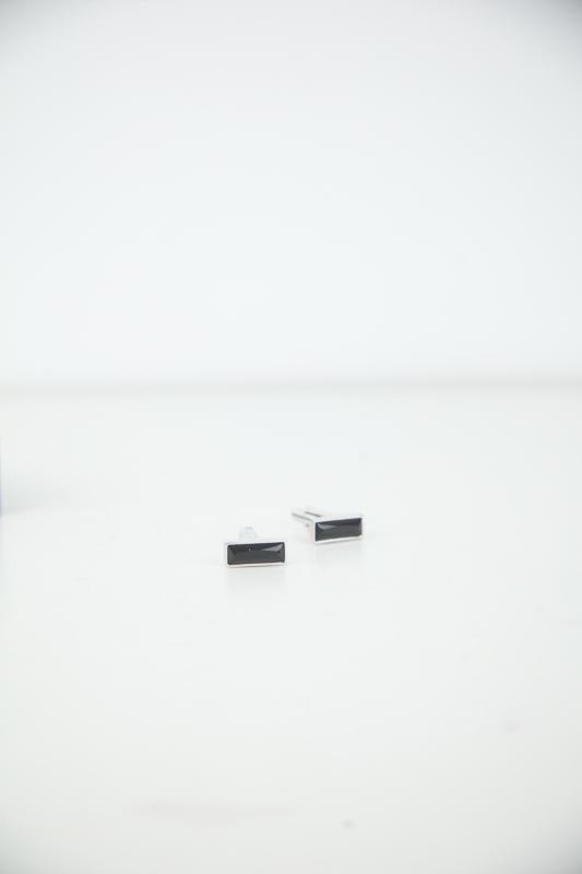 Bouton de manchette Swarovski  Métallique