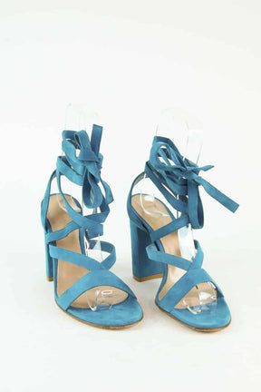 Sandales à talons lacets - Pointure 38 1/2 Gianvito Rossi  Bleu