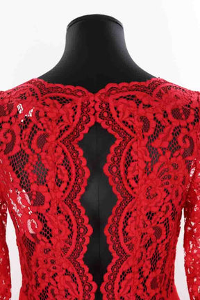 Robe Claudie Pierlot Rouge Chiné Maille Fine - Taille 38 (FR) - Occasion Très Bon état