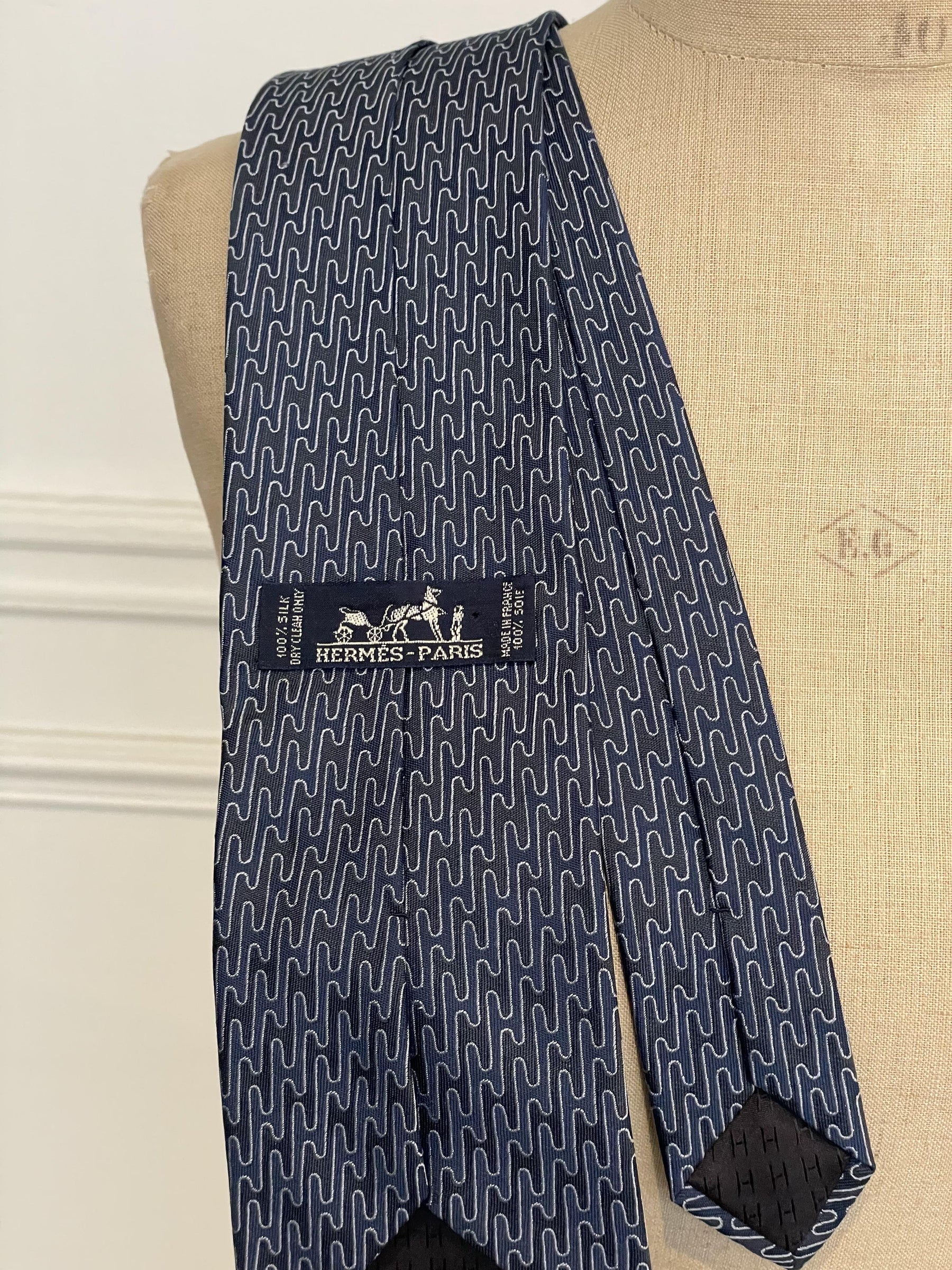 Cravate Hermès  Bleu