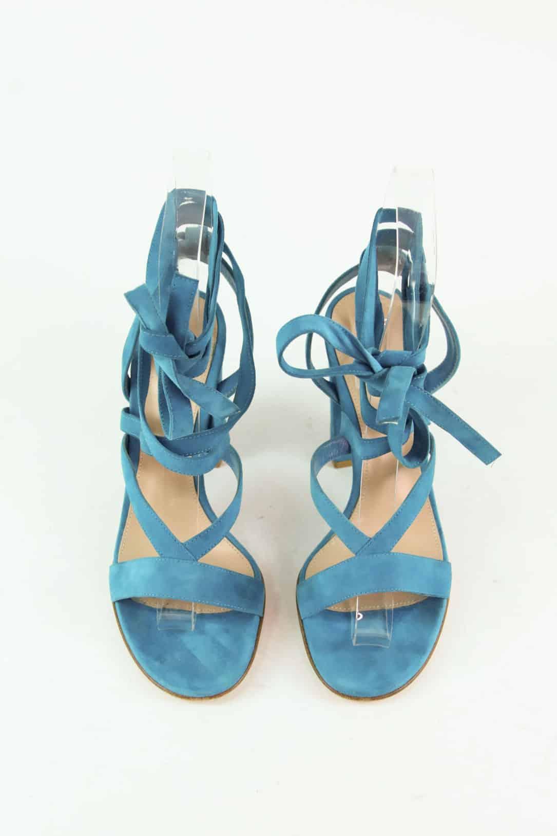 Sandales à talons lacets - Pointure 38 1/2 Gianvito Rossi  Bleu