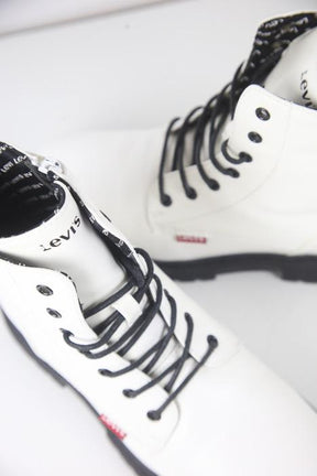 Bottes à lacets Levis  Blanc