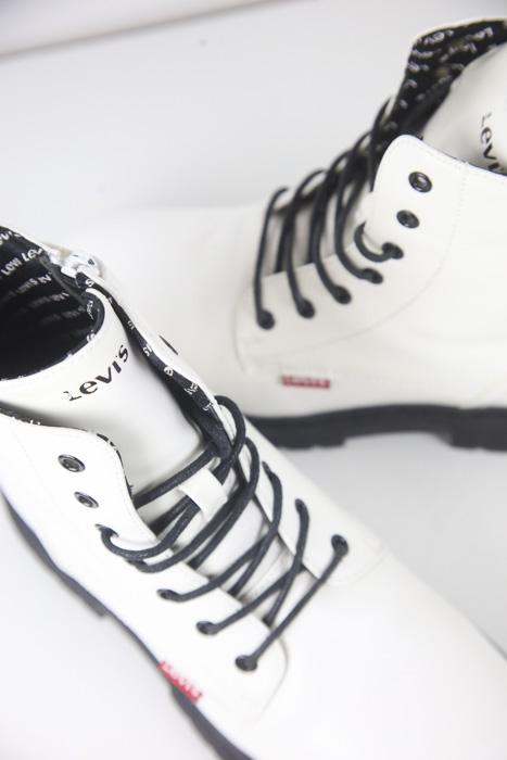 Bottes à lacets Levis  Blanc