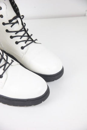 Bottes à lacets Levis  Blanc