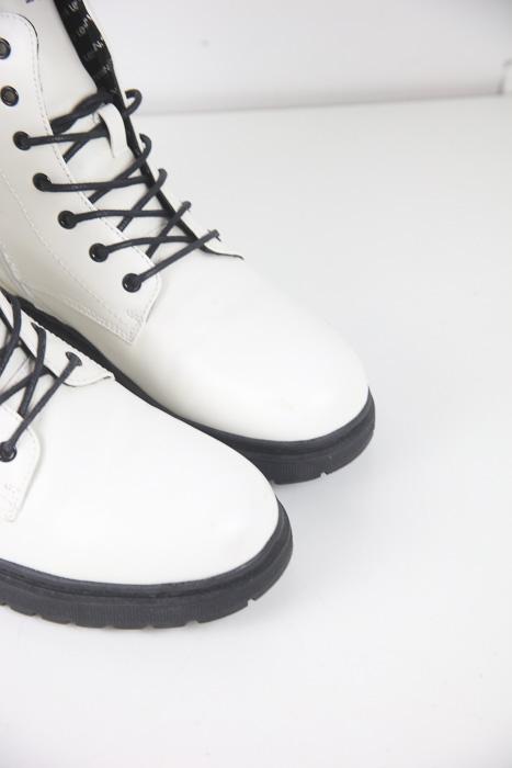 Bottes à lacets Levis  Blanc