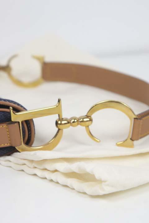 Porté épaule Dior Saddle Bleu