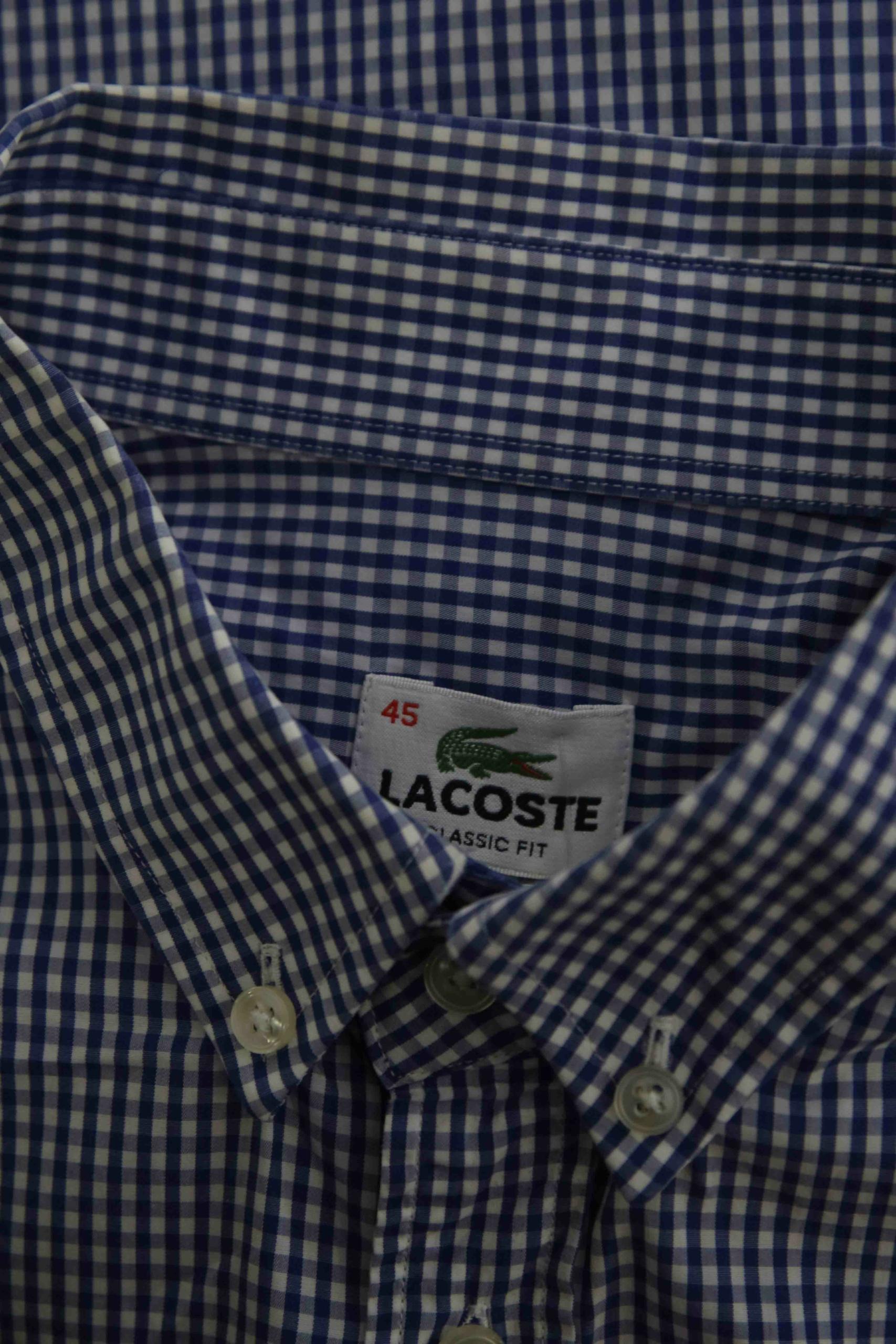 Chemise à carreaux Lacoste  Bleu