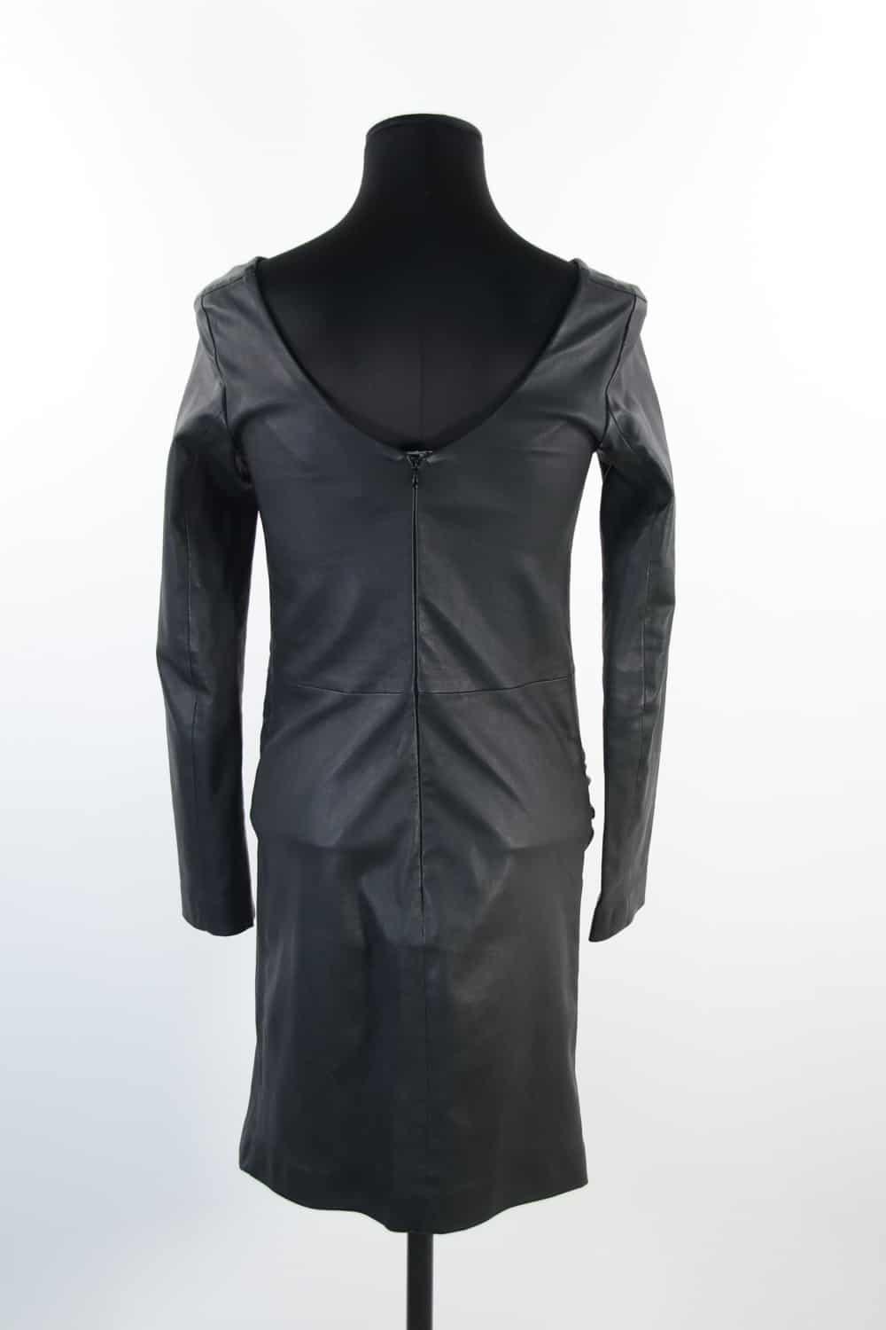 Robe en cuir maje hot sale