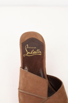 Mules Christian Louboutin  Marron