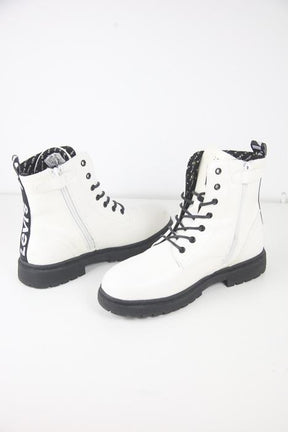 Bottes à lacets Levis  Blanc