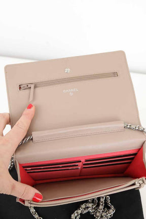 Sac à main Chanel Wallet On Chain Boy Half Flap Rose