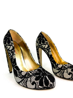 Escarpins dentelle - Pointure 37.5 Walter Steiger  Noir