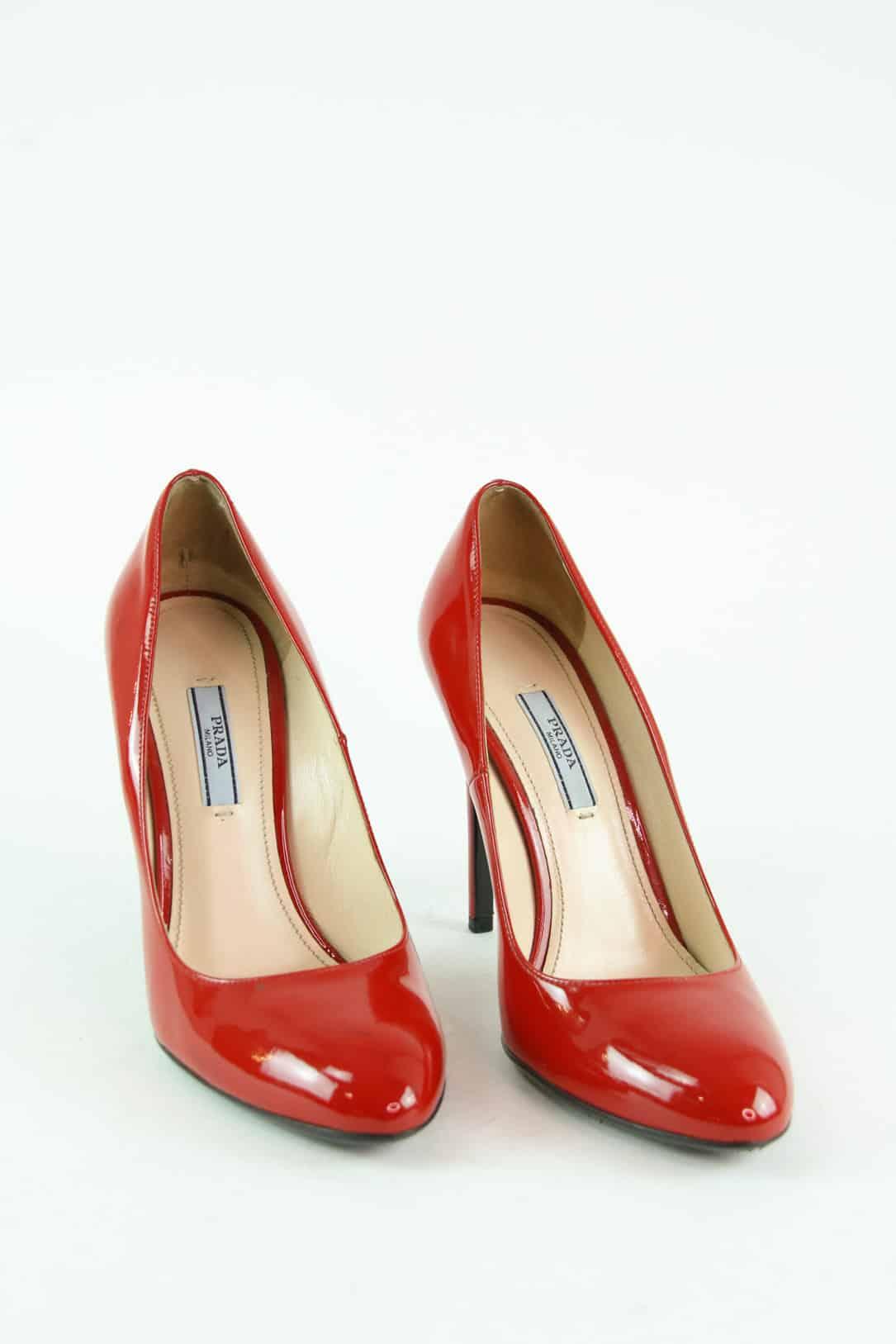Escarpins vernis  Prada  Rouge