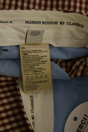 Pantalons Carot Scotch & Soda  Bordeaux