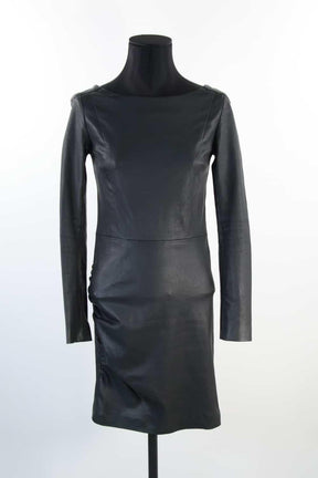 Robe maje online cuir